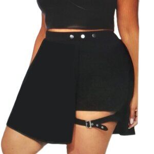 Women's Button Short Skort skirt with Buckle Accent Sz 2XL(16)